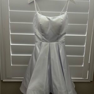 Elegant White Spaghetti Strap Dress